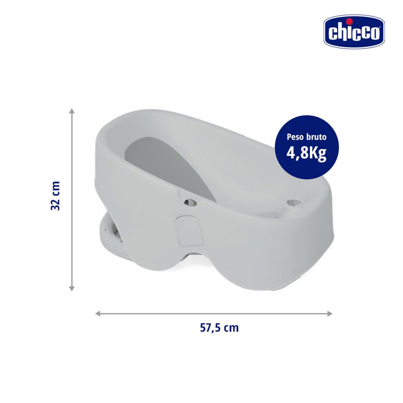 Chicco Bubble Nest Wanienka na Stojaku Pod Prysznic lub Do Wanny, Ze Zdejmowanymi Nóżkami i Antypoślizgowym Siedziskiem
