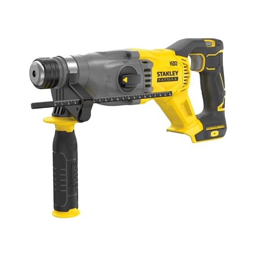 Stanley Martelete Perfurador e Rompedor a Bateria, Furadeira com 2J de Impacto, Ferramenta para Concreto Metal e Madeira, Modelo SBH900BB3