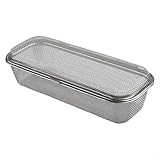 Construction en acier inoxydable : fabriqué en acier inoxydable, ce panier assure une durabilité durable et une résistance à la rouille, parfait pour une utilisation quotidienne en cuisine.