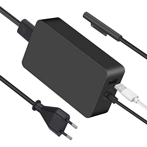 Carregador Surface 65W para Microsoft Surface Pro 10 9 8 7 6 5 4 3 Surface Laptop 7 6 5 4 3 2 1 Surface Book 3 2 1 Surface Go 4 3 2 1 Tablet Surface Laptop Studio/Go Orden. ador portátil adaptador de
