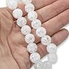 Large Winter Beads, 20-Pack White Crackle Glass 12mm, Bold Holiday Ornament DIY, Christmas Decor, Statement Winter Jewelry, Chunky Ice Beads, Jewelry Making Supplies #5