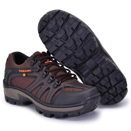 Tenis Coturno Adventure Cano Baixo Marrom Resistente Tratorado (Café, BR, Adulto, Numérico, 41)