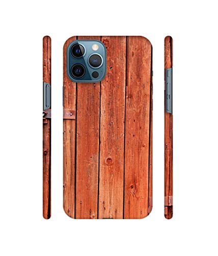 Image of Amazon Brand - Solimo Designer Wooden Door 3D Printed Hard Back Case Mobile Cover for Apple iPhone 12 Pro Max