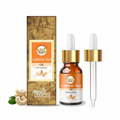 Image of Crysalis Cashew Nut Oil - 15 ml, Pure & Natural Undiluted Carrier Oil For Skin & Haircare
