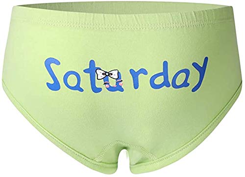 Bestsmile Roupa íntima infantil para meninas pequenas calcinhas para bebês dias da semana calcinhas