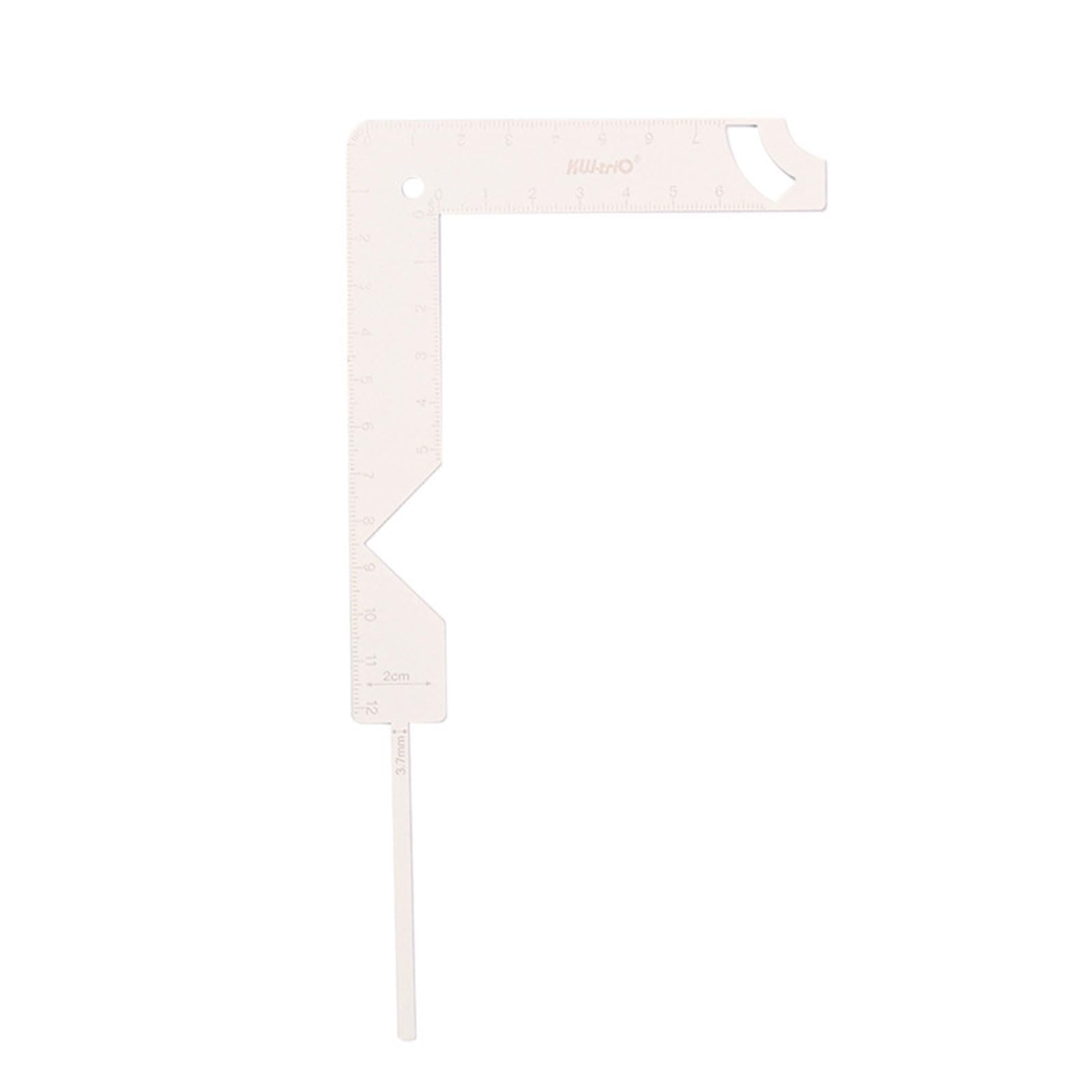 Bookbinding Ruler, Stainless Steel Metal Bookbinding Cover Tool 5-in-1 Book Cover Guide to Sturdy Chipboard Artistic Ruler