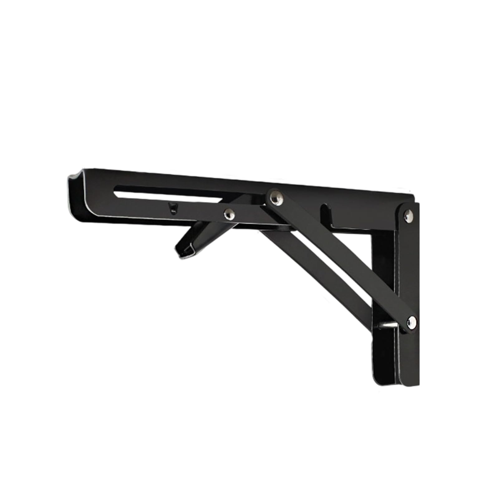 Stainless Steel Foldable Wall Shelf Bracket Floating Triangular Brackets Wall Mounted Space Saving Storage Shelf Heavy Duty Rustproof Bracket
