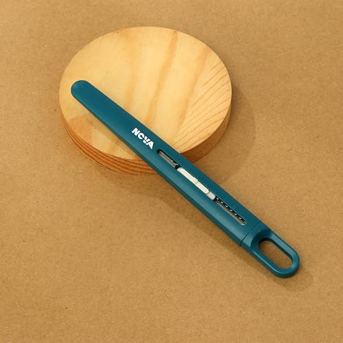Image of Precision Knife Safety Box Cutter - Self Retractable, Slim, Quick Adjustable Blade Length - Perfect for Trimming, Crafts, Packages and PCB Board Work, ldeal for Cast Vinyl Company (Teal)