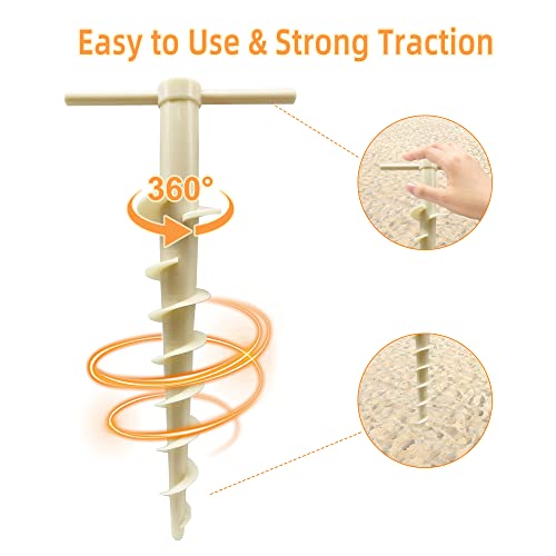 UMARDOO Beach Tent Sand Anchor, Poste de Soporte para Carpa, Estacas para Tienda, Anclajes para Suelo, Estacas para Lonas y Camping (4 Piezas) miniatura 3
