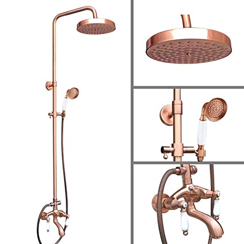 Robinet de Baignoire-Douche en Laiton Cuivre Rouge Antique d'Exception Arg565