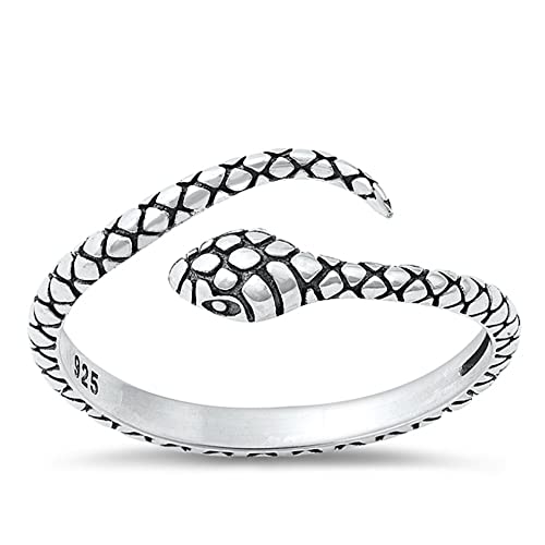 CloseoutWarehouse Sterling Silver Copperhead Snake Ring