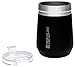 STANLEY GO Everyday Wine Tumbler 10 oz | Press Fit Drink Through Lid | Beverage, Coffee, and Cocktail Cup | Insulated Stainless Steel Wine Glass | BPA-Free | Matte Black