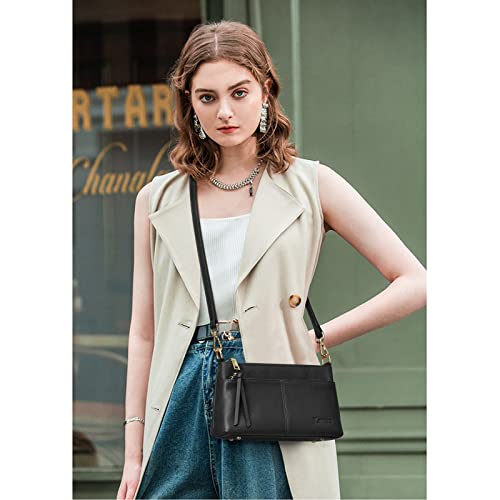 Kattee Leather Crossbody Bags for Women, Small Wristlet Purses for Women2
