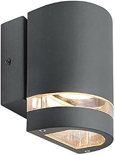 Long Life Lamp Company Modern External Single Wall Light Outdoor Waterproof Clear Diffuser with GU10 4w Warm ZLC335BK