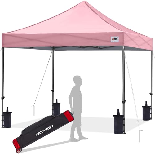 Image of ABCCANOPY Patio Pop Up Canopy Tent 8x8 Commercial-Series (Pink)