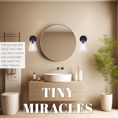 Hamilyeah-Black-Bathroom-Sconces-Wall-Lighting-Farmhouse-Wall-Sconces-Set-of-2-Industrial-Black-Sconces-with-Clear-Glass-Shade-for-Living-Room-Kitchen-Hallway Hamilyeah Black Bathroom Sconces Wall Lighting Farmhouse Wall Sconces Set of 2 Industrial Black Sconces with Clear Glass Shade for Living Room Kitchen Hallway