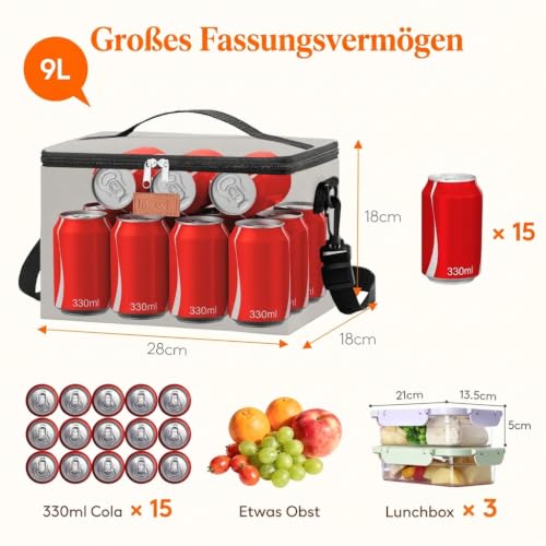 Lifewit Kühltasche Klein 6,4L / 11,6L, Kühlbox, Lunchtasche Isoliert – Ansicht 2