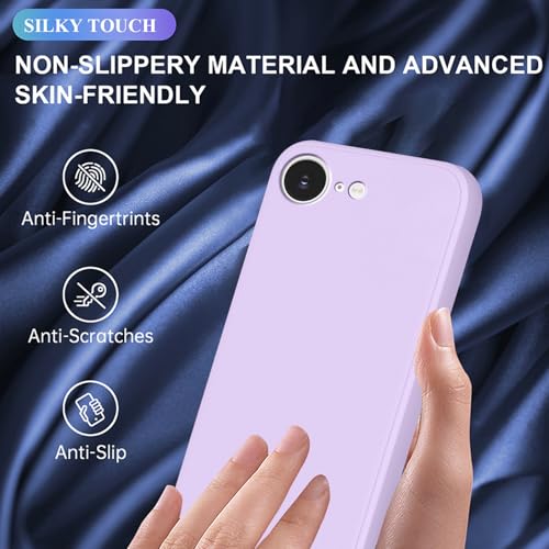 Coque iPhone 16e silicone violet pour un style joli et esthétique