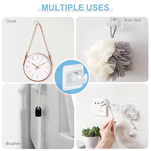 Image of Pack of 10 Self-Adhesive Curtain Rod Holders, Nail-Free Adjustable Rod Holders, Towel Rods, Hooks, Curtains Hooks Holder for Living Room, Bedroom, Bathroom, Hotel Pipe HOLDER-10
