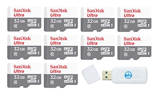 Tarjeta SanDisk micro SDHC 32 GB clase 10 pack de 10 unidades con lector Everything But Stromboli