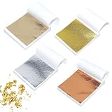 400 Blatt Imitation Blattgold, 8 x 8.5cm Blatt Imitationblattgold,Goldpapier zum Basteln, Goldfolienblätter,Blattgold Zum Basteln,Möbel Dekoration,für Gemälde Kunsthandwerk Nageldeko Möbel