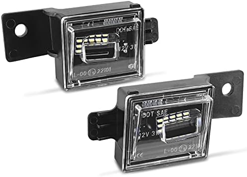 POPMOTORZ LED 번호판 조명 2014 2015 2016 2017 2018 2019 2020 2021 2022 쉐보레 실버라도 GMC 시에라 1500 2500HD 3500HD 2015-2021 콜로라도 캐니언 픽업 트럭 60000과 호환 K, 백색 — 사진 7
