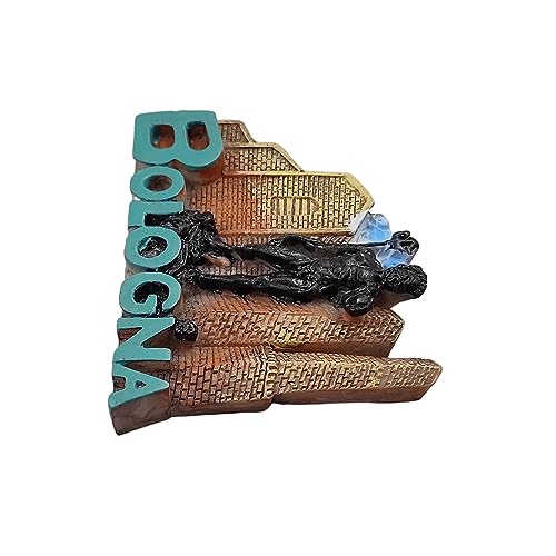 Imán decorativo 3D Bologna Italy para refrigerador miniatura 6