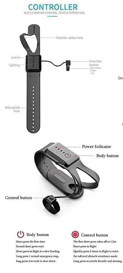 Image of TAMADAA Outdoor Flying Helicopter with Hand Induction Watch | Electronic Radio RC Remote Control Toy | Charging Helicopter with 3D Light & Safety Sensor for Kids