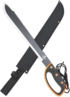 Snake Eye Tactical Machete, Full-Tang Fixed Blade with Sheath – Outdoor Camping, Hunting, Fishing & Survival Tool