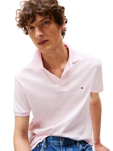 Image of Tommy Hilfiger Mens Short Sleeve Casual Polo Shirts in Regular Fit with Liquid Cotton