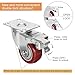 3 inch Heavy Duty Casters Load 1500lbs,Lockable Bearing Caster Wheels with Brakes,Swivel Casters for Furniture and Workbench，Set of 4 (Free Screws)