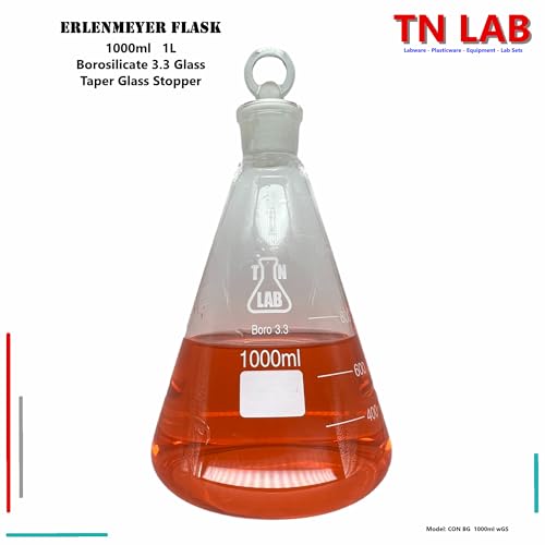 Flasque Erlenmeyer 500ml en borosilicate résistant avec bouchon standard - 3
