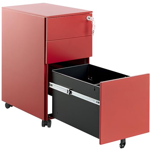 Rangement de bureau à tiroirs verrouillables pour documents - 5