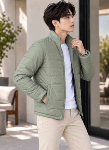 Image of TAGAS JACKET|mans Winter Puffer Jacket| Men's Solid Black Quilted Puffer Jackets | Lightweight Warm Winter Wear | Full Sleeve Front Zip Closure | Casual Outdoor Travel Jacket for Men