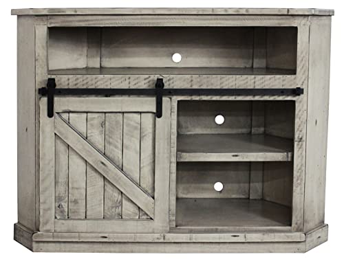 Rustic Tall Bower Corner TV Cart