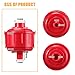 10 Pcs Mini Disposable Water and Air Filters Disposable Spray Gun Filter Whirlwind Air Line Filter Guns Filters Only Standard 1/4 Inch Threads Fit for Spray Guns and Air Tools, Red