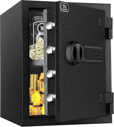 Digital Home Fireproof Safe Box - 35L Small Combination Safes, Sturdy Steel Security Safe with Keypad Lock for Home Office Business Use