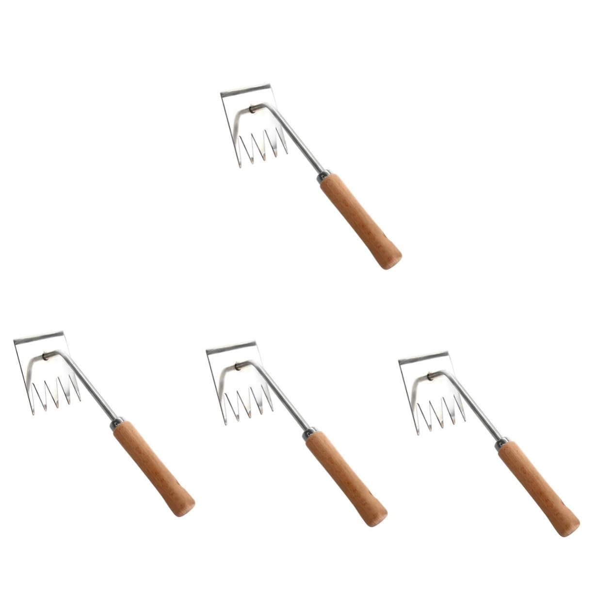 Yardwe 4 Stück Gartengeräte zum Unkrautjäten gartenwerkzeuge multi tools unkrautvernichter unkrautschreck Rechen Jäter Gras wieder Multifunktion garten unkraut entfernen Rostfreier Stahl