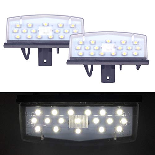 VIGORFLYRUN PARTS LTD 2pcs LED Luz de Matrícula Bombilla Licencia Número Placa Lámparas de Luz para Prius ZVW30 Venza Matrix For L-EXUS CT200H, Sin Error Brillante Color Blanco