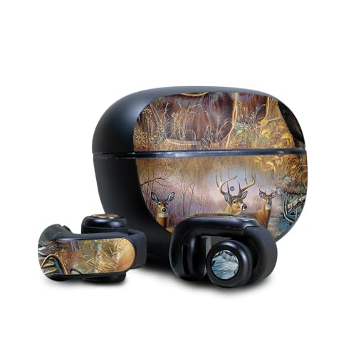 Image of Skin Compatible with Bose Ultra Open Earbuds - Deer Pattern - Premium 3M Vinyl Protective Wrap Decal Cover - Easy to Apply | Crafted in The USA by MightySkins