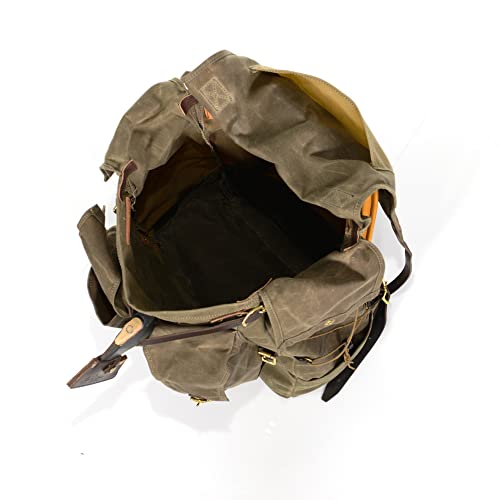 Frost River Isle Royale Bushcraft Backpack - Durable Waxed Canvas Outdoor Hiking Pack, 45 Liter, Field Tan #TOP4