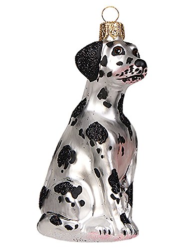 Boule de Noël chien dalmatien en suspension pour sapin fêtard