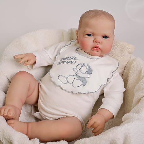 RXDOLL Reborn - Muñecas infantiles de 24 pulgadas, cuerpo de tela suave, regordete, realista, muñecas de bebé recién nacidas, con peso, ojos abiertos, juguetes de regalo