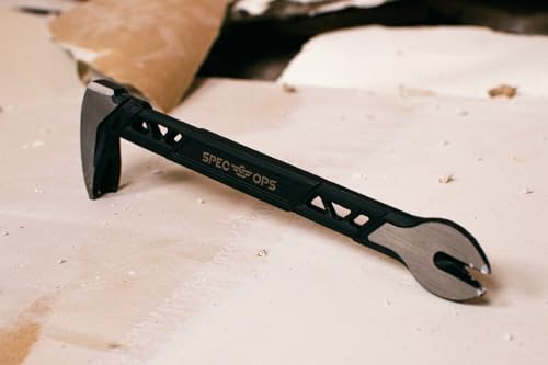 Image of Spec Ops Tools Nail Puller Cats Paw Pry Bar for Prying, Demolition & Nail Pulling, High-Carbon Steel, 8 Inch