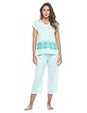 Casual Nights Women's Short Sleeve Capri Pajama Set