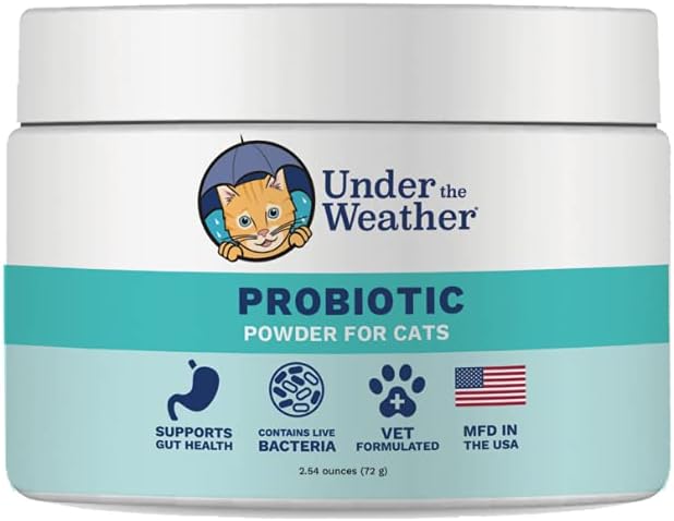Probiótico em Pó para Gatos Under the Weather com 1 Bilhão de UFC, Sabor Fígado de Frango, 71 g