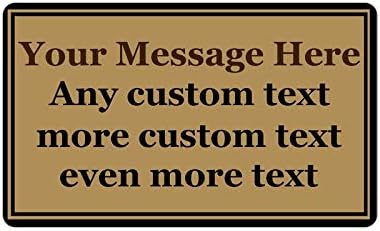 Any Message - Your Text Design Logo Quotes Personalized Custom Welcome Doormat Gift Home Decoration Mat Ooutdoor Indoor Rug Funny Entry Decor Indoor/Outdoor Area Rug 18x30 inch