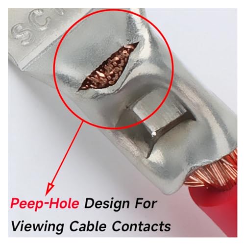 Terminales de cable de cobre SC95-8 para batería con conector de anillo y termorretráctil 4