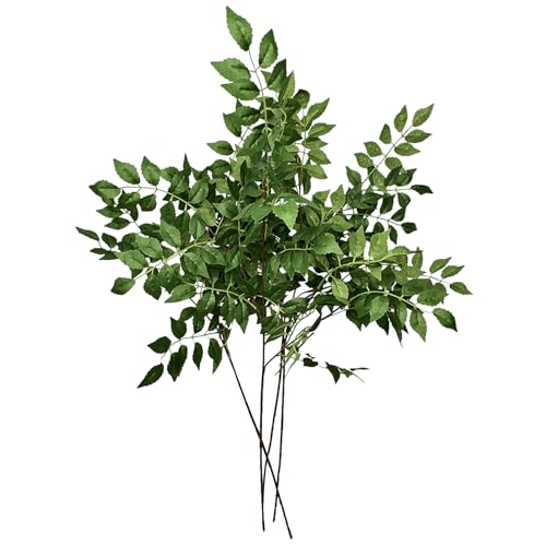 herfate 4pcs Artificial Greenery Branches for Tall Vase, Faux Bay Leaf Twigs Tree Stems, Fake Plants...
