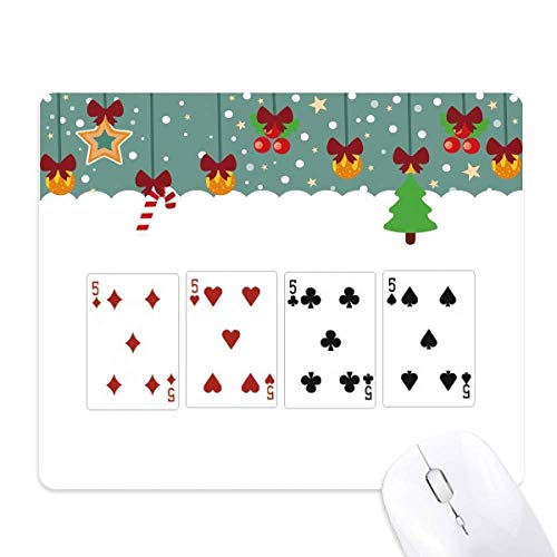 Tapis de souris en caoutchouc motif 5 cœurs pour éviter les reflets